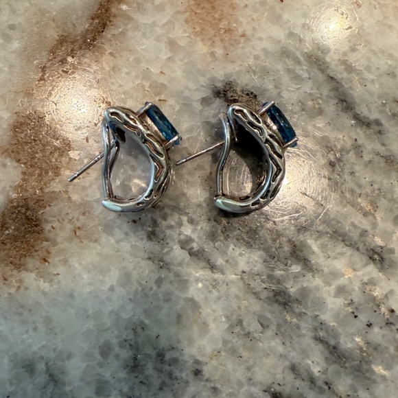 EFFY Lagoon Sterling Silver & Blue Topaz Necklace and Earrings Set - Picture 6 of 17